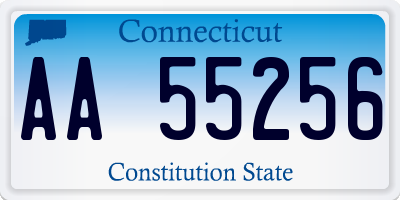 CT license plate AA55256