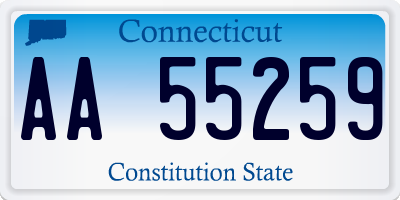 CT license plate AA55259