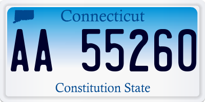 CT license plate AA55260