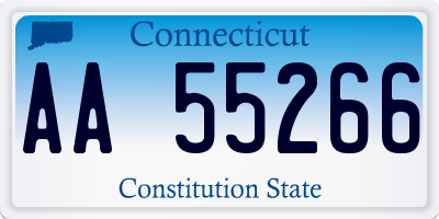 CT license plate AA55266