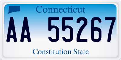 CT license plate AA55267