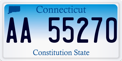 CT license plate AA55270