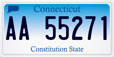 CT license plate AA55271