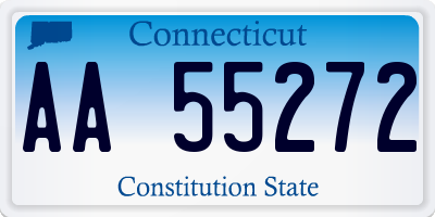 CT license plate AA55272