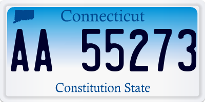 CT license plate AA55273