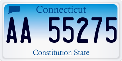 CT license plate AA55275