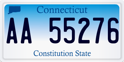 CT license plate AA55276