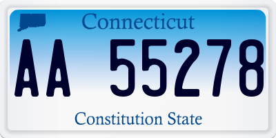 CT license plate AA55278