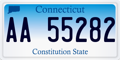 CT license plate AA55282