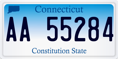 CT license plate AA55284