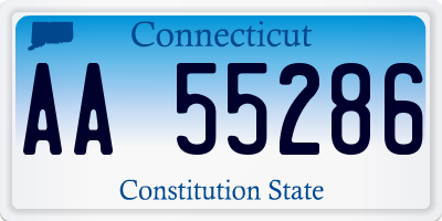 CT license plate AA55286