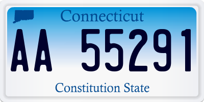 CT license plate AA55291