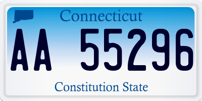 CT license plate AA55296