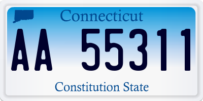 CT license plate AA55311