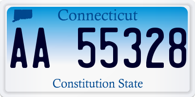CT license plate AA55328