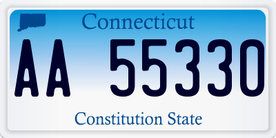 CT license plate AA55330