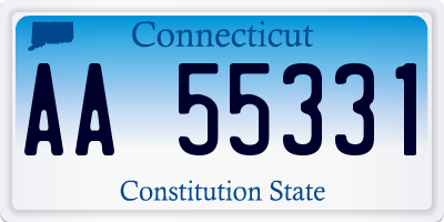 CT license plate AA55331