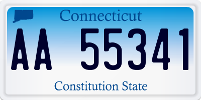 CT license plate AA55341