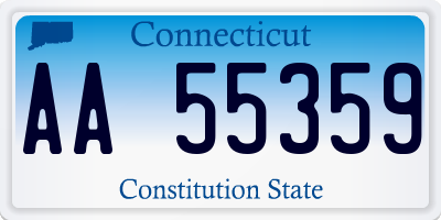 CT license plate AA55359