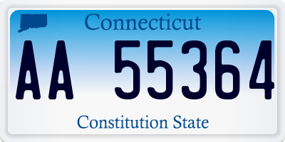 CT license plate AA55364