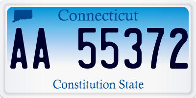 CT license plate AA55372