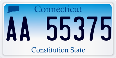 CT license plate AA55375