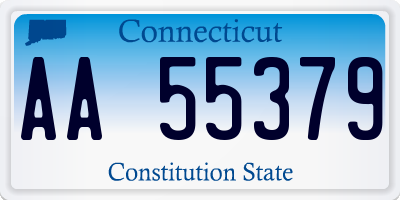 CT license plate AA55379