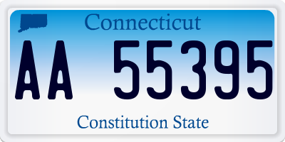 CT license plate AA55395