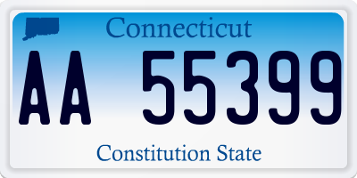 CT license plate AA55399