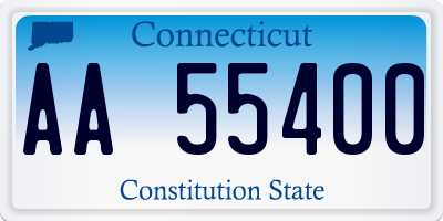 CT license plate AA55400