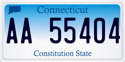 CT license plate AA55404