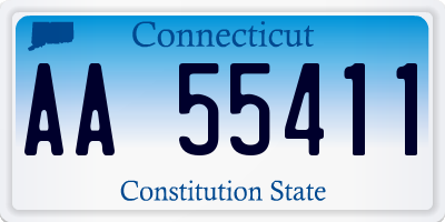 CT license plate AA55411