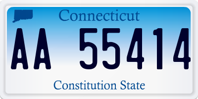 CT license plate AA55414