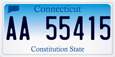 CT license plate AA55415