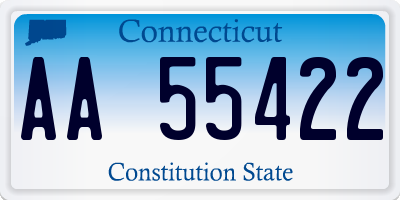 CT license plate AA55422