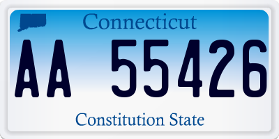 CT license plate AA55426