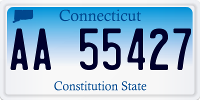 CT license plate AA55427