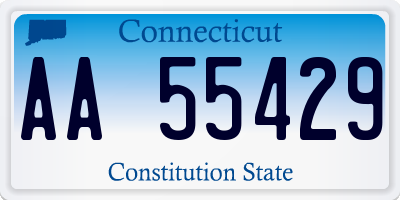 CT license plate AA55429