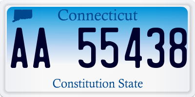 CT license plate AA55438