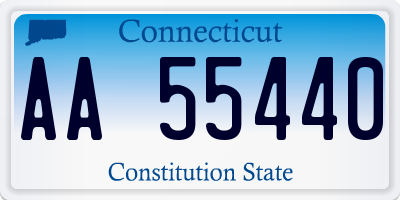 CT license plate AA55440