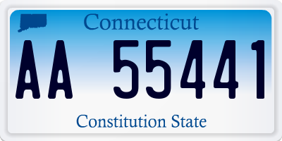 CT license plate AA55441