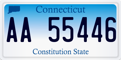 CT license plate AA55446