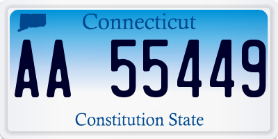 CT license plate AA55449