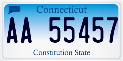 CT license plate AA55457