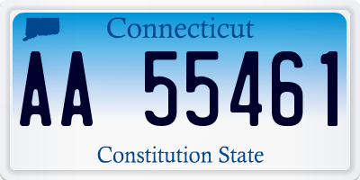 CT license plate AA55461