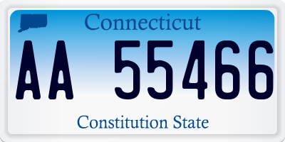 CT license plate AA55466