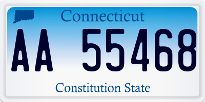 CT license plate AA55468