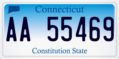 CT license plate AA55469