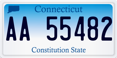 CT license plate AA55482