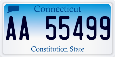 CT license plate AA55499